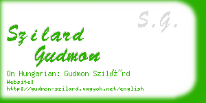 szilard gudmon business card